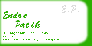 endre patik business card